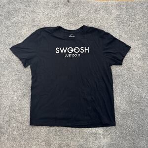 Nike Black Swoosh 'Just Do It' Short Sleeve Tee